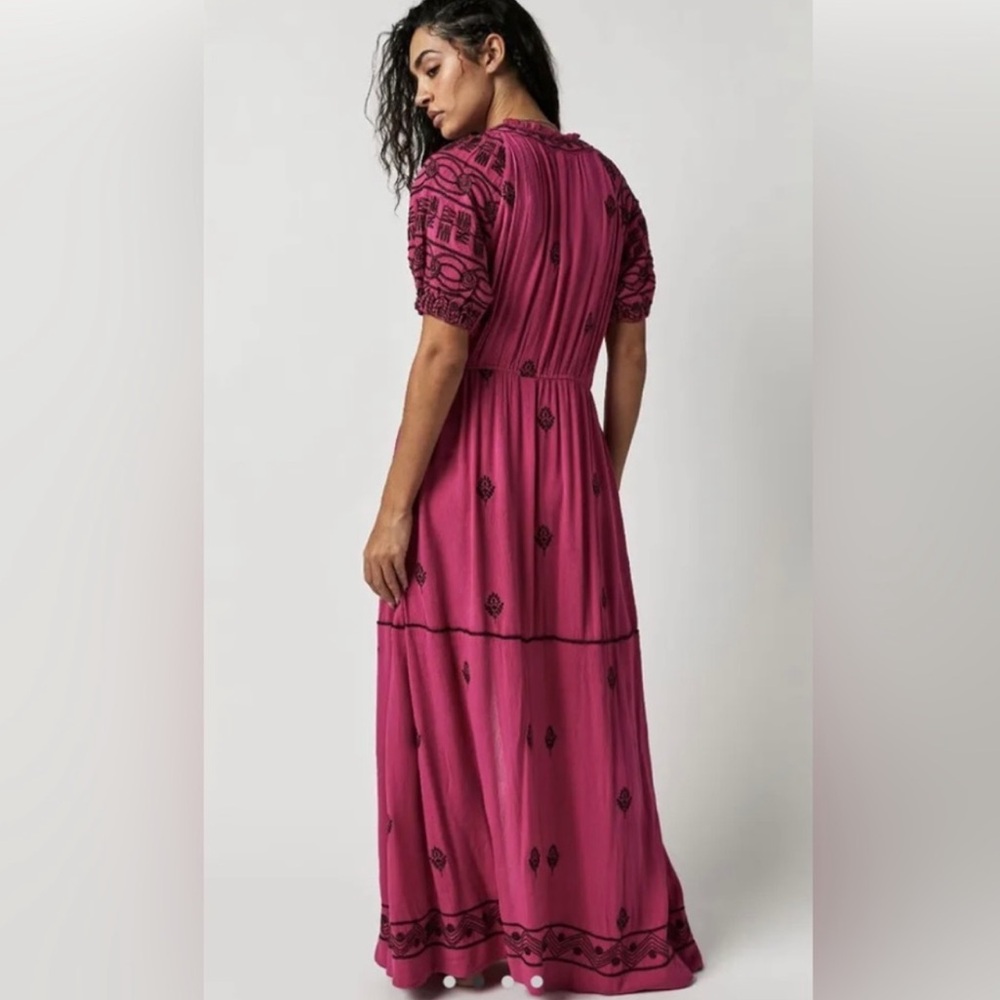 NWOT Free People Riley Embroidered Maxi Dress - Picture 2 of 11